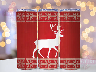 Ugly Sweater Christmas Moose Tumbler, Holiday Sweater Wrap, Winter Moose Cup, Ugly Sweater Sublimation, 20Oz Skinny Tumbler Wrap, Festive Moose Mug, Cozy Christmas Design Sublimation SvggirlplusArt 