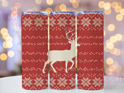 Ugly Sweater Christmas Moose Tumbler, Holiday Sweater Wrap, Winter Moose Cup, Ugly Sweater Sublimation, 20Oz Skinny Tumbler Wrap, Festive Moose Mug, Cozy Christmas Design Sublimation SvggirlplusArt 