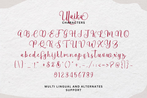 Ulaika Font gatype 
