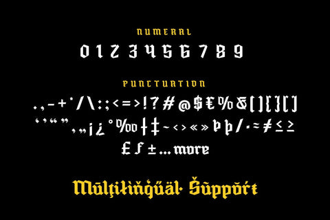 Ulminost - Blackletter Font Font twinletter 