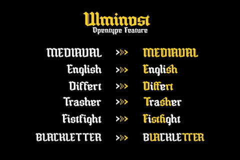 Ulminost - Blackletter Font Font twinletter 