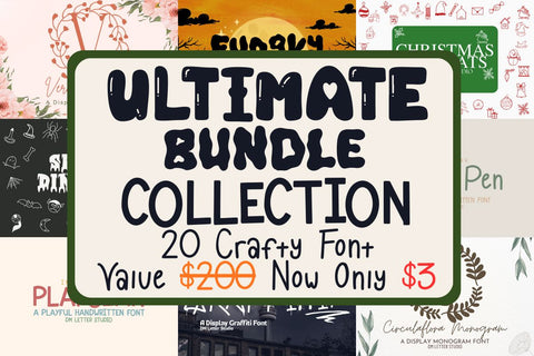 Ultimate Bundle Collection Font Dm Letter Studio 