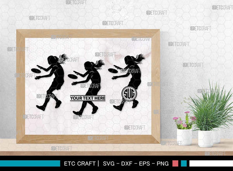 Ultimate Frisbee Monogram, Ultimate Frisbee Silhouette, Ultimate Frisbee SVG, Frisbee Svg, Sport Svg, Frisbee Player Svg, SB00563 SVG ETC Craft 