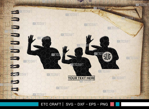 Ultimate Frisbee Monogram, Ultimate Frisbee Silhouette, Ultimate Frisbee SVG, Frisbee Svg, Sport Svg, Frisbee Player Svg, SB00563 SVG ETC Craft 