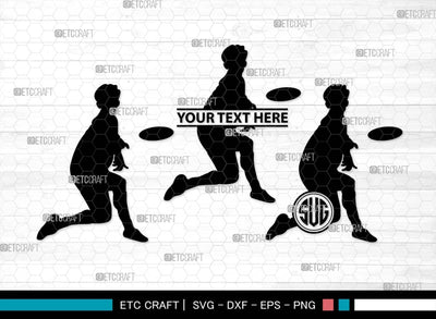 Ultimate Frisbee Monogram, Ultimate Frisbee Silhouette, Ultimate Frisbee SVG, Frisbee Svg, Sport Svg, Frisbee Player Svg, SB00563 SVG ETC Craft 