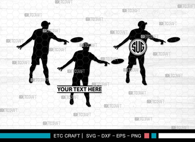 Ultimate Frisbee Monogram, Ultimate Frisbee Silhouette, Ultimate Frisbee SVG, Frisbee Svg, Sport Svg, Frisbee Player Svg, SB00563 SVG ETC Craft 