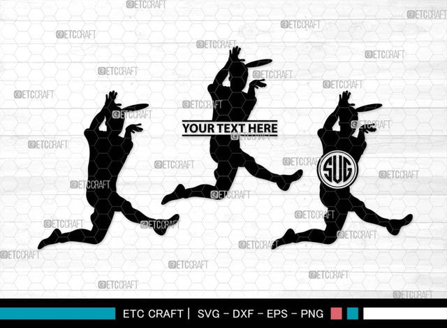 Ultimate Frisbee Monogram, Ultimate Frisbee Silhouette, Ultimate Frisbee SVG, Frisbee Svg, Sport Svg, Frisbee Player Svg, SB00563 SVG ETC Craft 