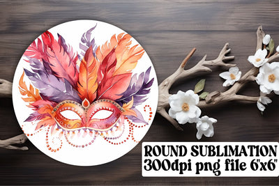 Ultimate Mardi Gras Round Ornaments - Sublimation Sublimation afrosvg 