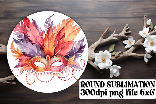 Ultimate Mardi Gras Round Ornaments - Sublimation Sublimation afrosvg 