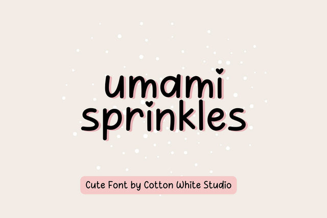 Umami Sprinkles Font Cotton White Studio 