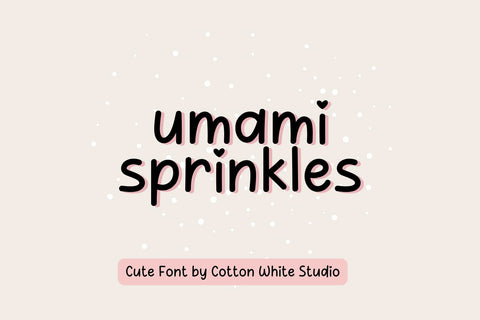Umami Sprinkles Font Cotton White Studio 