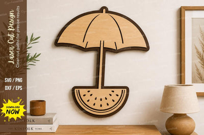 Umbrella Summer Wall Art laser Cut svg Cutting file SVG Regulrcrative 