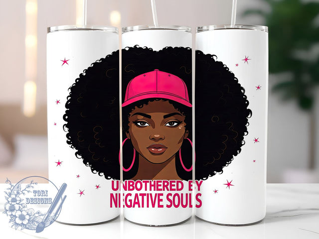 Unbothered Black History 20oz Tumbler, Unbothered Tumbler, 20oz Tumbler Wrap, Sublimation Wrap, African American Pride, Inspirational Tumbler, Negative Souls Design Sublimation ToriDesigns 