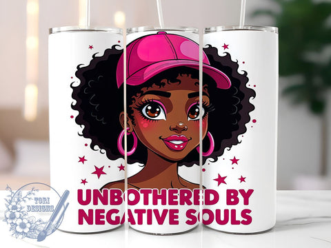 Unbothered Black History 20oz Tumbler, Unbothered Tumbler, 20oz Tumbler Wrap, Sublimation Wrap, African American Pride, Inspirational Tumbler, Negative Souls Design Sublimation ToriDesigns 