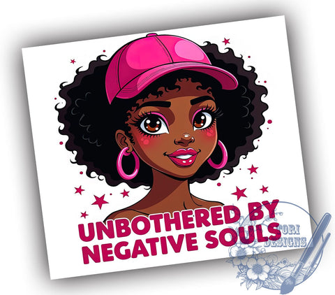 Unbothered Black History 20oz Tumbler, Unbothered Tumbler, 20oz Tumbler Wrap, Sublimation Wrap, African American Pride, Inspirational Tumbler, Negative Souls Design Sublimation ToriDesigns 