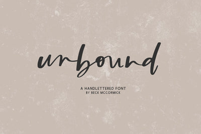 Unbound Script Font Beck McCormick 
