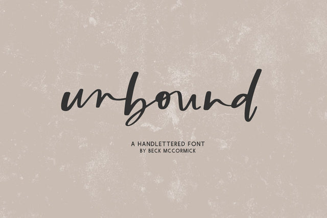 Unbound Script Font Beck McCormick 