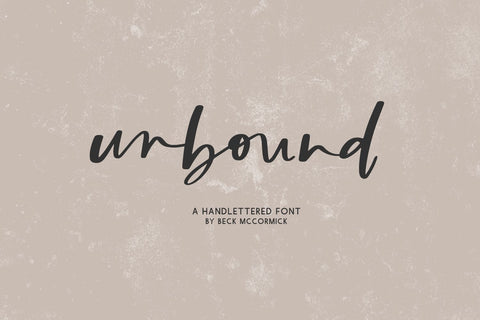 Unbound Script Font Beck McCormick 