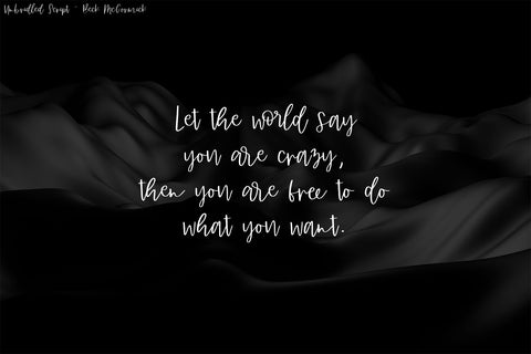 Unbridled Script Font Font Beck McCormick 
