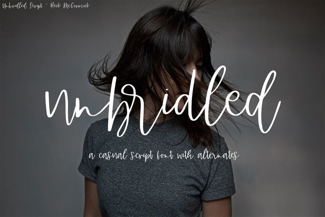 Unbridled Script Font Font Beck McCormick 