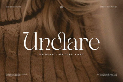 Unclare Modern Ligature Font Font Heinzel Studio 