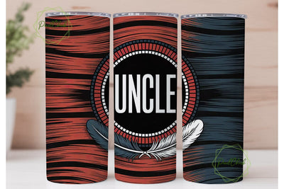 Uncle Beaded Tribal 20oz Tumbler Wrap Sublimation PixelChick 