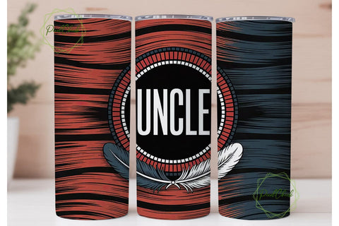 Uncle Beaded Tribal 20oz Tumbler Wrap Sublimation PixelChick 