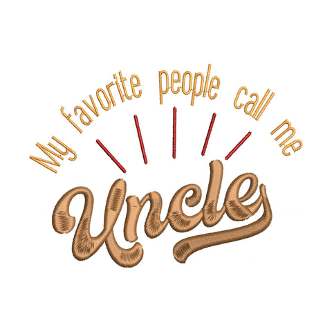 Uncle Machine Embroidery Designs Bundle - 6 Designs, Uncle Quotes Embroidery, Funny Uncle Embroidery Designs, Best Uncle Ever Embroidery Embroidery/Applique DESIGNS HappyDesignStudio 