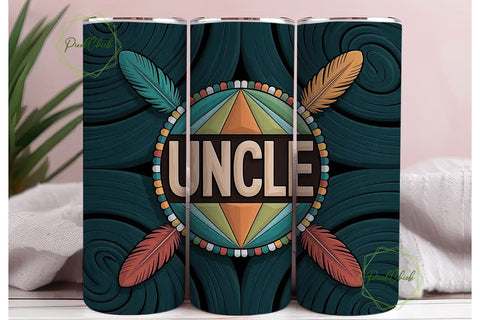 Uncle Tribal Tumbler Wrap PNG Sublimation PixelChick 