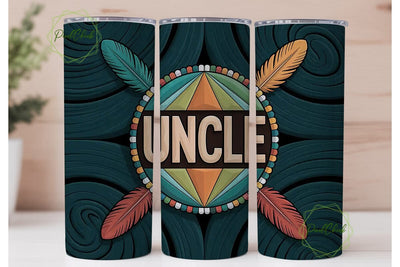 Uncle Tribal Tumbler Wrap PNG Sublimation PixelChick 