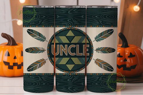 Uncle Tribal Tumbler Wrap PNG Sublimation PixelChick 