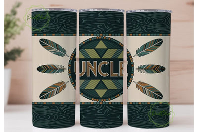 Uncle Tribal Tumbler Wrap PNG Sublimation PixelChick 