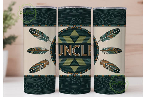 Uncle Tribal Tumbler Wrap PNG Sublimation PixelChick 