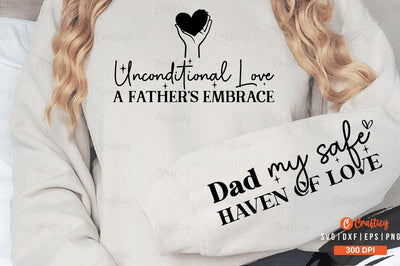 Unconditional love a father s embrace Sleeve SVG Design SVG Designangry 