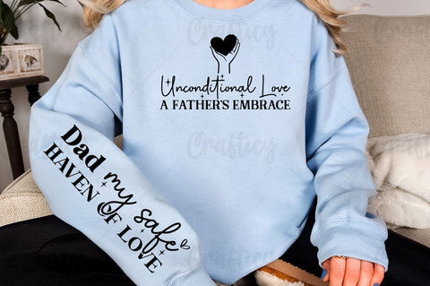 Unconditional love a father s embrace Sleeve SVG Design SVG Designangry 