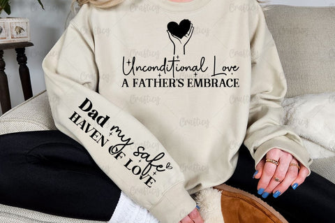 Unconditional love a father s embrace Sleeve SVG Design SVG Designangry 