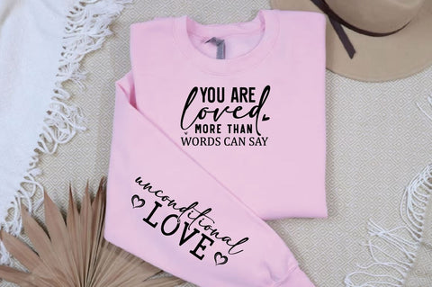 Unconditional Love Sleeve SVG Design, Inspirational sleeve SVG, Motivational Sleeve SVG Design, Positive Sleeve SVG SVG Regulrcrative 