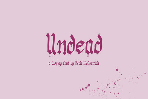 Undead Display Font - Drippy Blood Font Font Beck McCormick 
