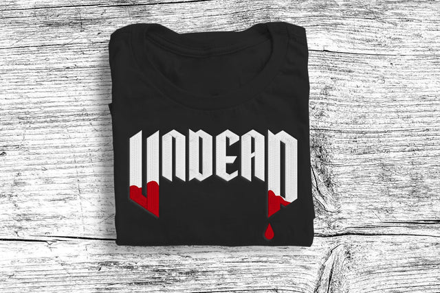 Undead Vampire Fangs Gothic Word Art Embroidery Embroidery/Applique DESIGNS Designed by Geeks 