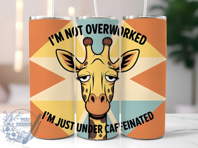 Under Caffeinated 20oz Tumbler, Humor Gift, Sublimation Wrap, Sarcastic Mug, 20oz Tumbler Design, Under Caffeinated Quote, Coffee Lover Theme Sublimation ToriDesigns 