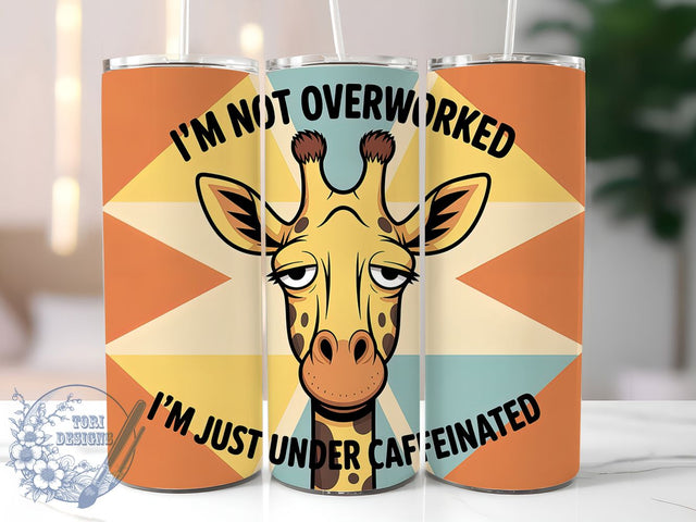 Under Caffeinated 20oz Tumbler, Humor Gift, Sublimation Wrap, Sarcastic Mug, 20oz Tumbler Design, Under Caffeinated Quote, Coffee Lover Theme Sublimation ToriDesigns 