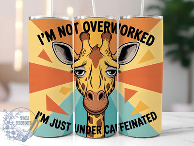 Under Caffeinated 20oz Tumbler, Humor Gift, Sublimation Wrap, Sarcastic Mug, 20oz Tumbler Design, Under Caffeinated Quote, Coffee Lover Theme Sublimation ToriDesigns 