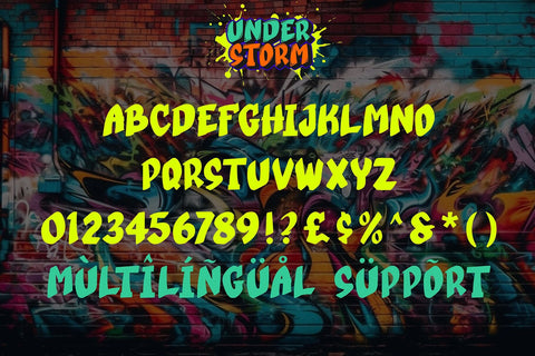 Under Strom - 3d Layered Graffiti Font Font Mozzatype 
