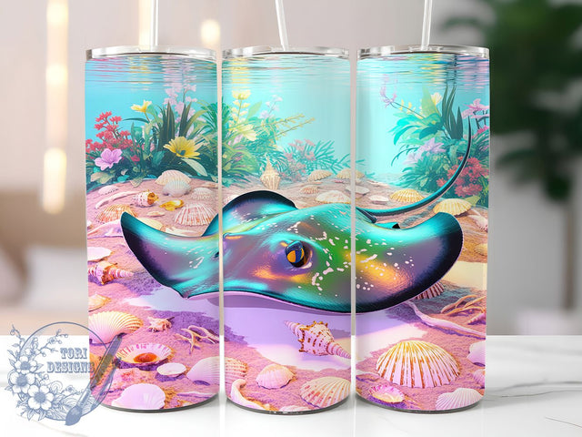 Under The Sea Animals Tumbler, Ocean Animal Lovers, Sea Life Tumbler, 20Oz Wrap Design, Ocean Sublimation, Cute Sea Creatures, Marine Theme Art Sublimation ToriDesigns 