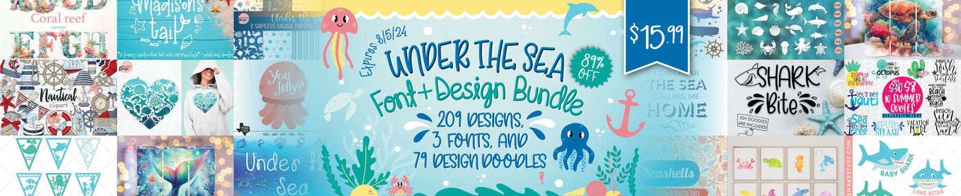 Under The Sea Font + Design Bundle