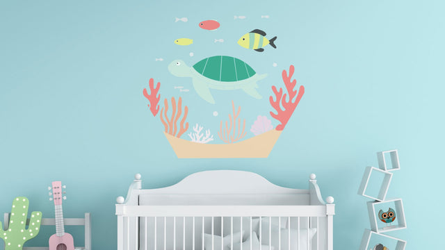Under the Sea Scene SVG | Ocean Animals Nursery Design | Baby Beach Cut File | Cricut Silhouette Compatible SVG So Fontsy VIP Design Shop 