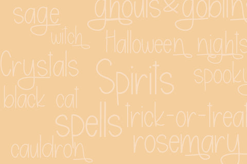 Under Your Spell, Cute Halloween Handwritten Font for Cricut, Font with Flourishes Font Designing Digitals 