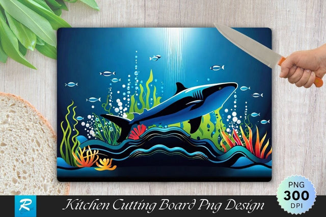 Undersea Cutting Board PNG Sublimation Regulrcrative 