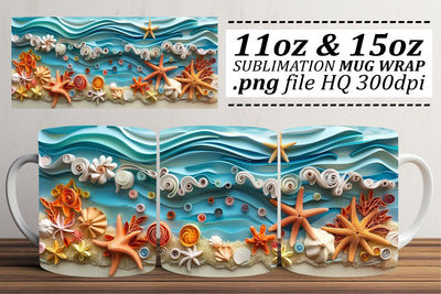 Undersea Exploration Mug Sublimation Design Sublimation afrosvg 