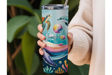 Underwater Magic 20oz Tumbler Wrap Sublimation DesignSVG 